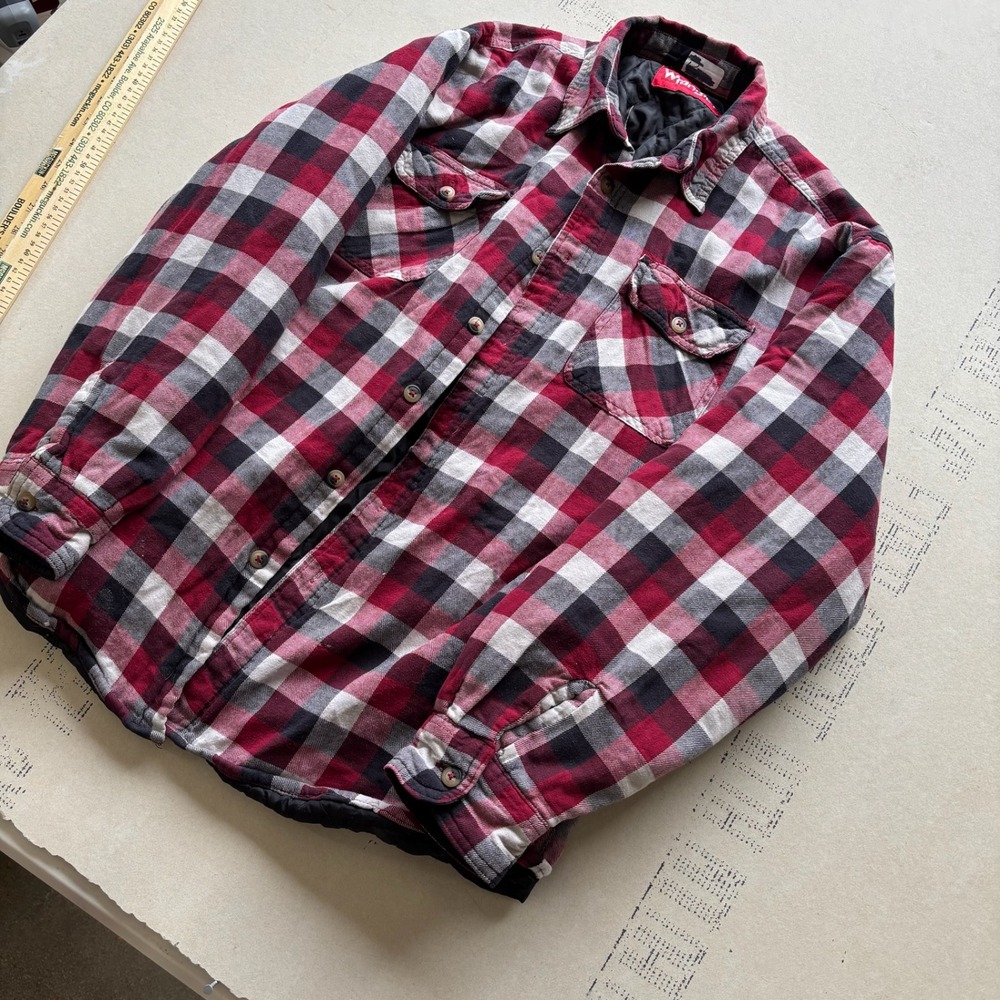 Y2K Wrangler Quilted Flannel Shirt Jacket